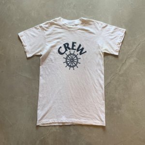 画像: 【Ladies】80s USA製 CHED(anvil) 舵輪 プリントTシャツ 白■ビンテージ アメリカ古着 レディース シングルステッチ マリン セーラー
