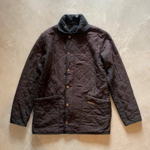 画像: 【S】Barbour ポーラーキルト ジャケット ブラック 黒■ビンテージ オールド レトロ ヨーロッパ古着 キルティング バブアー
