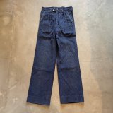 画像: 【W27-28】jean pierre コットン 2タック 太畝コーデュロイパンツ ネイビー フェード■ビンテージ ヨーロッパ古着 ユーロ レディース
