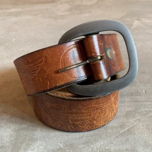 画像: 【W33〜W37】ESPINOZA ハーレーダビッドソン レザーベルト 茶色■ビンテージ アンティーク オールド アメリカ古着 MC 70s-80s バイカー