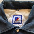 画像4: 【M/L】80s-90s USA製 Rennoc 刺繍入り コーデュロイ スタジャン ジャケット ネイビー■ビンテージ オールド アメリカ古着 アワード (4)