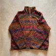 画像7: 【XL】FIELD MASTER(SEARS) プルオーバーフリース 総柄■ビンテージ オールド アメリカ古着 90s シアーズ アウトドア ポケット付き (7)