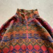 画像2: 【XL】FIELD MASTER(SEARS) プルオーバーフリース 総柄■ビンテージ オールド アメリカ古着 90s シアーズ アウトドア ポケット付き (2)