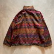 画像8: 【XL】FIELD MASTER(SEARS) プルオーバーフリース 総柄■ビンテージ オールド アメリカ古着 90s シアーズ アウトドア ポケット付き (8)