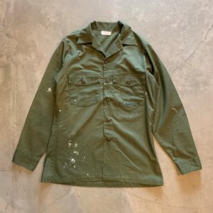 画像: 【M 15 1/2】80s 米軍実物 ユーティリティシャツジャケット オリーブ■ビンテージ オールド アメリカ古着 USN ミリタリー シービーズ No.1