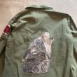 画像8: 【M/L】70s 米軍 ワッペン付き コットンサテン ユーティリティシャツジャケット■ビンテージ アメリカ古着 OG-107 ミリタリー No.9 (8)
