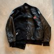 画像7: 【XL】90s USA製 HOLLOWAY Doritos 袖革×ウールスタジャン ジャケット ブラック 黒■ビンテージ オールド アメリカ古着 企業 ホロウェイ (7)