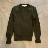 画像: 【L】DSCP ウール コマンドセーター ニット オリーブ■ビンテージ オールド レトロ アメリカ古着 ミリタリー 米軍 エルボーパッチ
