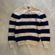 画像1: 【M/L】PECONIC BAY TRADERS ヘンリーネック ウールセーター 太ボーダー■ビンテージ オールド レトロ アメリカ古着 80s-90s ニット (1)