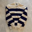 画像5: 【M/L】PECONIC BAY TRADERS ヘンリーネック ウールセーター 太ボーダー■ビンテージ オールド レトロ アメリカ古着 80s-90s ニット (5)
