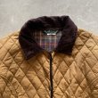 画像2: 【M/L】イングランド製 Oxford Blue オイルド キルティングジャケット ブラウン 茶■ビンテージ ヨーロッパ古着 ハーフ丈 (2)