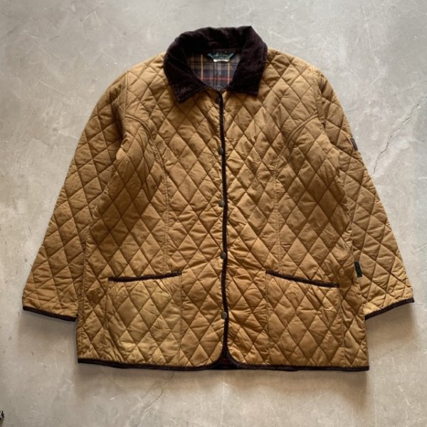 画像1: 【M/L】イングランド製 Oxford Blue オイルド キルティングジャケット ブラウン 茶■ビンテージ ヨーロッパ古着 ハーフ丈 (1)