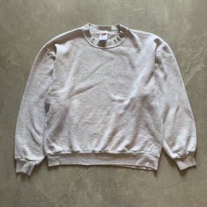 画像: 【L】90s USA製 JERZEES セットインスリーブ スウェット ライトグレー 無地■ビンテージ オールド レトロ アメリカ古着 トレーナー