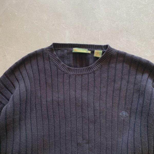 画像2: 【XXL】Timberland コットンニット ブラック 黒■ビンテージ オールド アメリカ古着 90s-00s ティンバーランド ビッグサイズ (2)