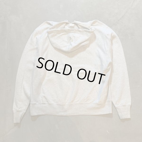 画像7: 【L/XL】Champion リバースウィーブ カレッジプリント スウェットパーカー ライトグレー■アメリカ古着 チャンピオン トレーナー (7)