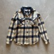 画像1: 【Ladies or Boys】80s USA製 Woolrich 長袖ウールシャツ 白黒チェック■ビンテージ オールド レトロ アメリカ古着 子供服 レディース (1)