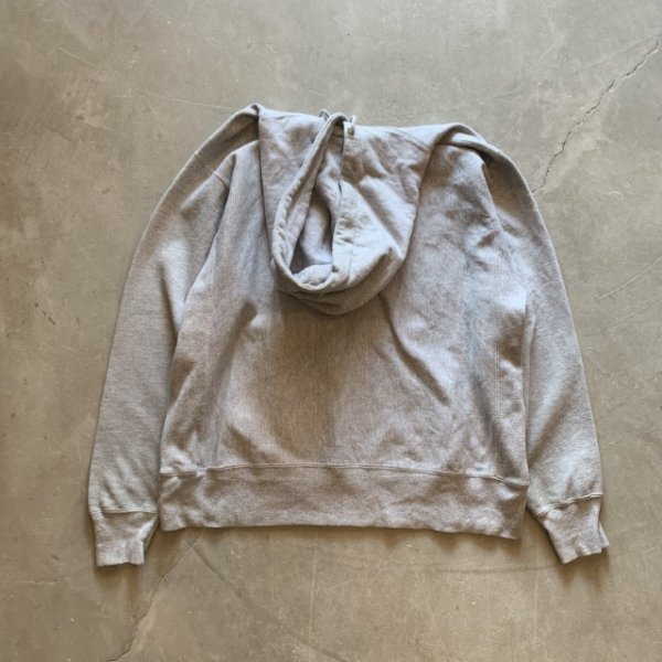 画像8: 【L/XL】Champion リバースウィーブ スウェットパーカー グレー 無地■アメリカ古着 チャンピオン トレーナー カレッジ (8)