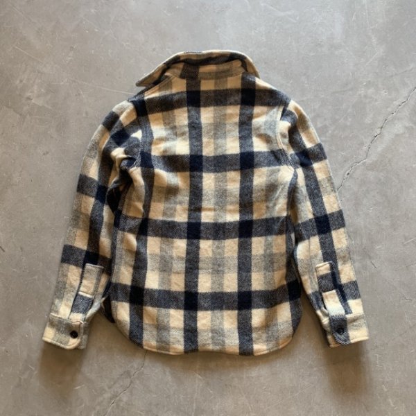 画像6: 【Ladies or Boys】80s USA製 Woolrich 長袖ウールシャツ 白黒チェック■ビンテージ オールド レトロ アメリカ古着 子供服 レディース (6)