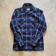 画像6: 【S or Ladies】80s 1440 プルオーバー 長袖ウールシャツ 青チェック■ビンテージ オールド レトロ アメリカ古着 レディース (6)
