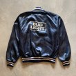 画像2: 【L/XL】80s USA製 BUD LIGHT バドライト ビール ワッペン付き ナイロンジャケット ネイビー■ビンテージ アメリカ古着 企業 サテン (2)
