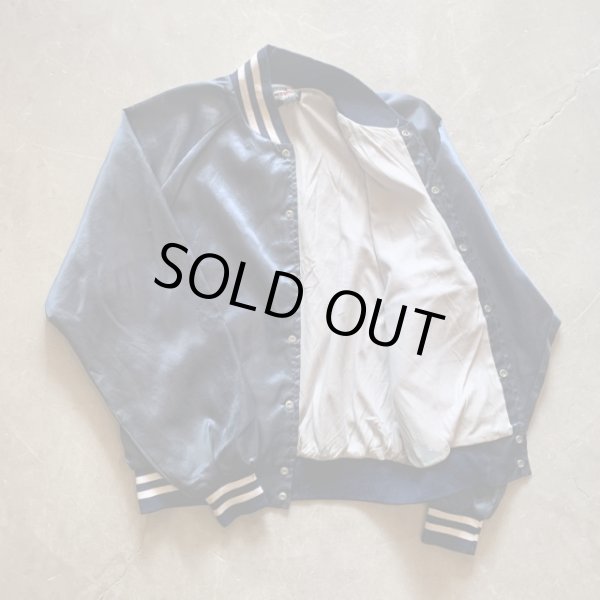 画像6: 【L/XL】80s USA製 BUD LIGHT バドライト ビール ワッペン付き ナイロンジャケット ネイビー■ビンテージ アメリカ古着 企業 サテン (6)