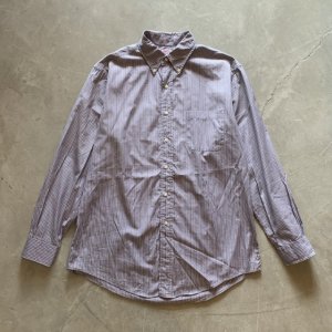画像: 【L/XL 16-4】USA製 ブルックスブラザーズ 長袖ボタンダウンシャツ ストライプ■ビンテージ オールド アメリカ古着 90s グレー系