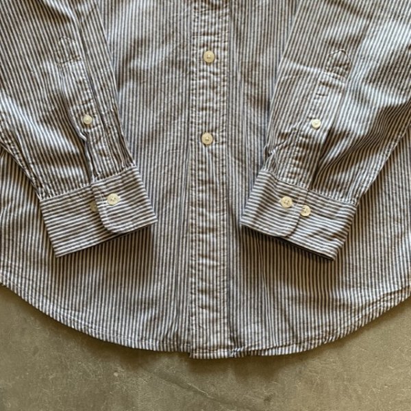 画像5: 【L】ブルックスブラザーズ REGENT 長袖ボタンダウンシャツ ストライプ■ビンテージ オールド アメリカ古着 ブルー (5)