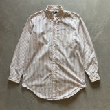 画像: 【M/L】Polo Ralph Lauren 長袖ボタンダウンシャツ 白ストライプ■古着 ポロ ラルフローレン オールコットン 90s