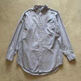 画像: 【M/L】Ralph Lauren 長袖ボタンダウンシャツ 白青ストライプ■古着 ポロ ラルフローレン オールコットン 90s