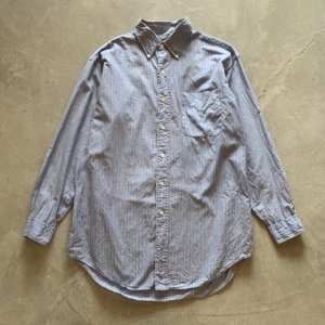 画像: 【M/L】Ralph Lauren 長袖ボタンダウンシャツ 白青ストライプ■古着 ポロ ラルフローレン オールコットン 90s