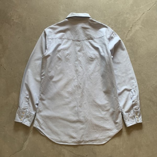 画像7: 【M】Polo Ralph Lauren 長袖ウエスタンシャツ 青■ビンテージ 古着 ポロ ラルフローレン オールコットン 90s オクスフォード (7)