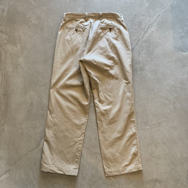 画像6: 【W34(W33相当)】ORVIS ノータック コットン チノパンツ ベージュ■ビンテージ オールド アメリカ古着 オービス (6)
