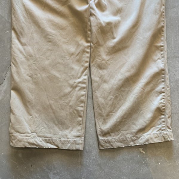 画像7: 【W34(W33相当)】ORVIS ノータック コットン チノパンツ ベージュ■ビンテージ オールド アメリカ古着 オービス (7)