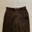 画像2: 【W33 L30】Polo Ralph Lauren ノータック 太畝コーデュロイパンツ ブラウン 焦げ茶■ビンテージ アメリカ古着 ポロラルフローレン (2)