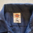 画像3: 【M/L】Dickies ボックス 長袖ワークシャツ ネイビー 紺無地■アメリカ古着 ディッキーズ コットン×ポリエステル No.1 (3)