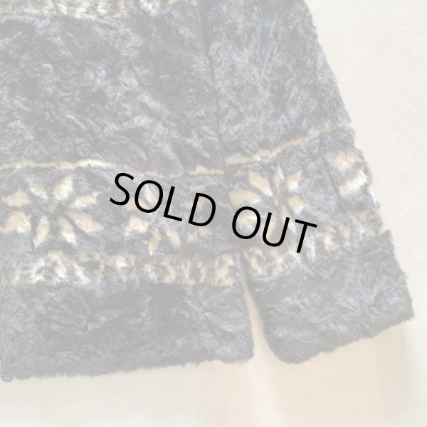 画像3: 【M】Anthony Richards アクリルボア エスキモージャケット パーカー 黒 総柄■ビンテージ オールド レトロ アメリカ古着 リバーシブル (3)