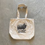 画像: 【31cm×38cm】コットン 羊プリント エコバッグ■アメリカ古着 トートバッグ キャンバス WOOL
