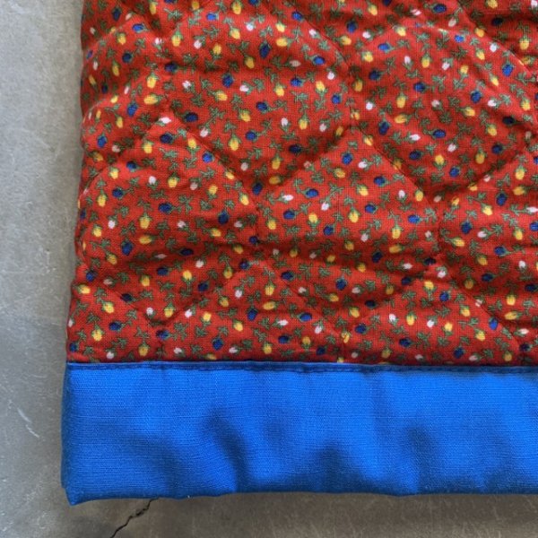 画像4: 【79cm×94cm】frostline キルティングマット 小花柄 総柄■ビンテージ アメリカ古着 アウトドア おくるみ 80s フロストライン USA製 (4)