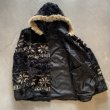 画像7: 【M】Anthony Richards アクリルボア エスキモージャケット パーカー 黒 総柄■ビンテージ オールド レトロ アメリカ古着 リバーシブル (7)