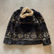画像8: 【M】Anthony Richards アクリルボア エスキモージャケット パーカー 黒 総柄■ビンテージ オールド レトロ アメリカ古着 リバーシブル (8)