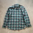 画像7: 【XL】RUGGED WEAR 長袖プリントネルシャツ 青緑チェック■ビンテージ オールド レトロ アメリカ古着 90s ライトネル (7)