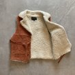 画像4: 【S/M】80s 裏ボア スエードレザーベスト ブラウン 茶系■ビンテージ オールド レトロ アメリカ古着 レディース ウエスタン (4)