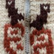画像4: 【S/M】60s-70s カナダ トーテムポール ショールカラー カウチンニット 茶系■ビンテージ アメリカ古着 ジップ ウールセーター ジャケット (4)
