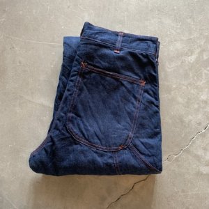画像: 【W32】70s MONTGOMERY WARD 裏地付き デニムペインターパンツ 濃紺■ビンテージ アメリカ古着 モンゴメリーワード ワークウェア