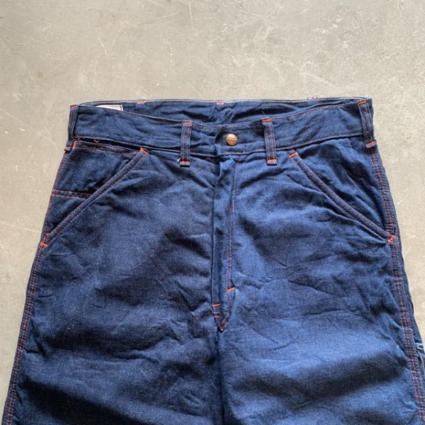 画像3: 【W32】70s MONTGOMERY WARD 裏地付き デニムペインターパンツ 濃紺■ビンテージ アメリカ古着 モンゴメリーワード ワークウェア (3)