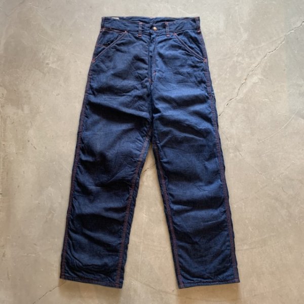 画像2: 【W32】70s MONTGOMERY WARD 裏地付き デニムペインターパンツ 濃紺■ビンテージ アメリカ古着 モンゴメリーワード ワークウェア (2)