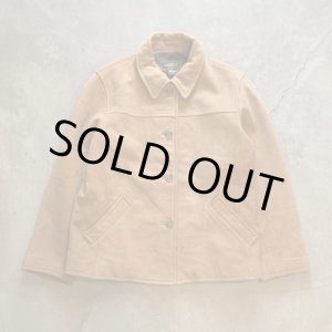 画像: 【M/L相当】Eddie Bauer レザージャケット ハーフコート ブラウン 茶系■ビンテージ オールド レトロ アメリカ古着 革ジャン ディアスキン