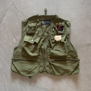 画像: 【S/M】70s Columbia フィッシングベスト オリーブ 緑■ビンテージ オールド アメリカ古着 USA製 コロンビア アウトドア 短丈