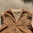 画像2: 【L/XL】70s UNKNOWN 裏ボアベスト ブラウン 茶系■ビンテージ オールド レトロ アメリカ古着 ウエスタン コットン (2)