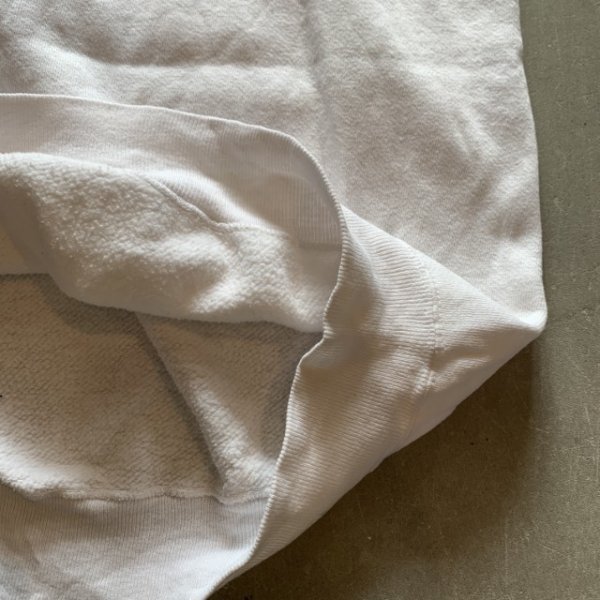 画像9: 【L】70s Champion 染み込みプリント カットオフスウェット 白■ビンテージ オールド アメリカ古着 チャンピオン バータグ トレーナー (9)